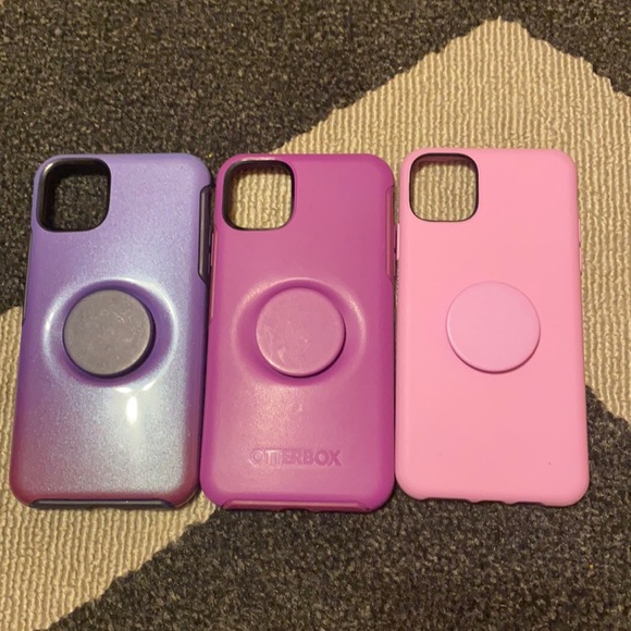 BUNDLE Otterbox Symmetry Flex Pop Cases iPhone 11 Pro Max (Purples) - Picture 1 of 6